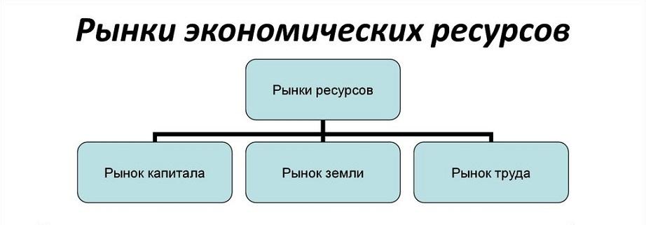 К рынку экономических ресурсов относится