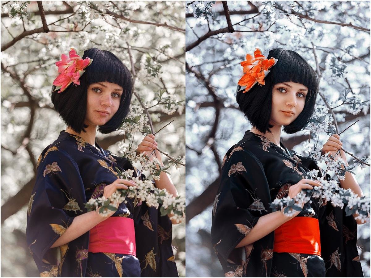 Фотосессия в стиле до и после