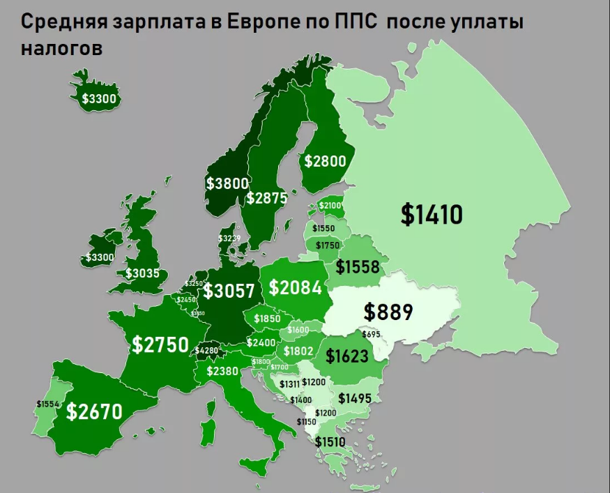 Карта ввп европы