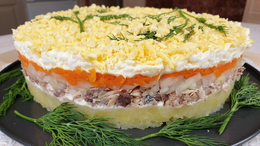 Мимоза салат классический рецепт с фото с сардиной с сыром и яйцом пошаговый рецепт